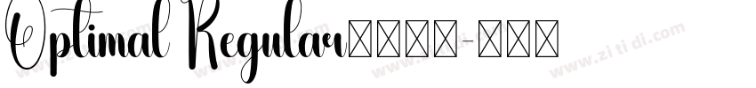 Optimal Regular中文细体字体转换
